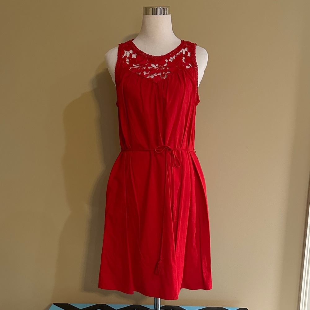 Knox Rose Red Lace Detail Mini Dress